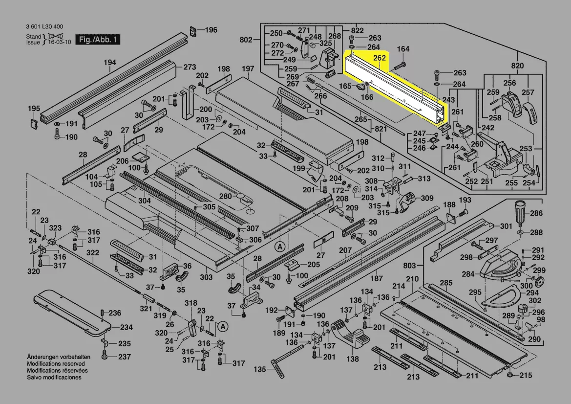 Butée parallèle réf. 2 610 018 297 Bosch